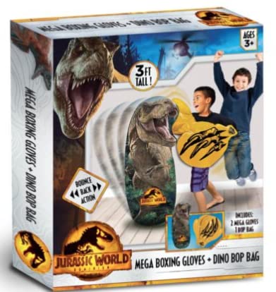 Universal Studios Jurassic World Dominion Bop Bag Set with Dino claw gloves, Ages 3 and up