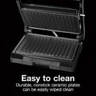 25440 Proctor Silex 4 Serving Panini Press, Sandwich Maker and Compact  Indoor Grill, Upright Storage, Easy Clean Nonstick Grids, Black