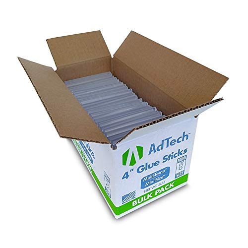 AdTech 220-345-5 Hot Glue Sticks 4 Inch Mini Size, Net Weight - 5 lbs , White