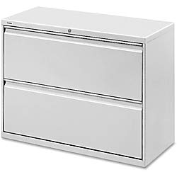 Lorell 2-Drawer Lateral File, 42 by 18-5/8 by 28-1/8-Inch, Gray
