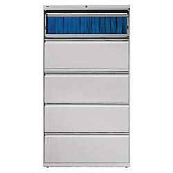 Lorell Lateral File,5-Drawer,36"x18-5/8"x67-11/16",Gray (LLR60442)