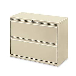 Lorell 2-Drawer Lateral File, 36 by 18-5/8 by 28-1/8-Inch, Putty