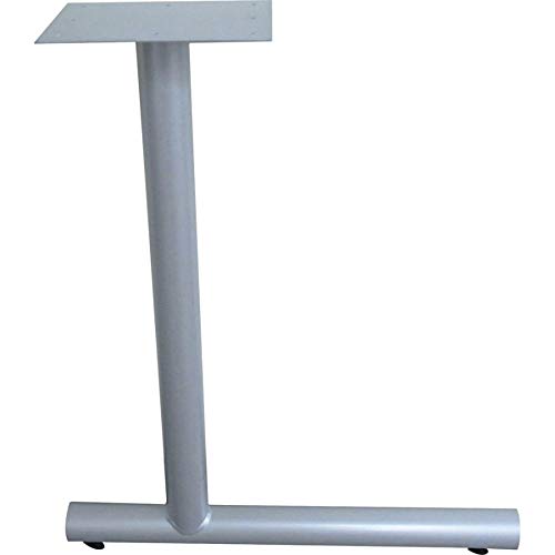 Lorell LLR61627 C-Leg Training Table Base with 2 in. Glides&#44; Metallic Silver