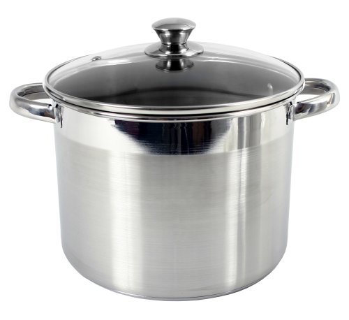 Heuck 16 quart Stock Pot with Glass Lid, Silver