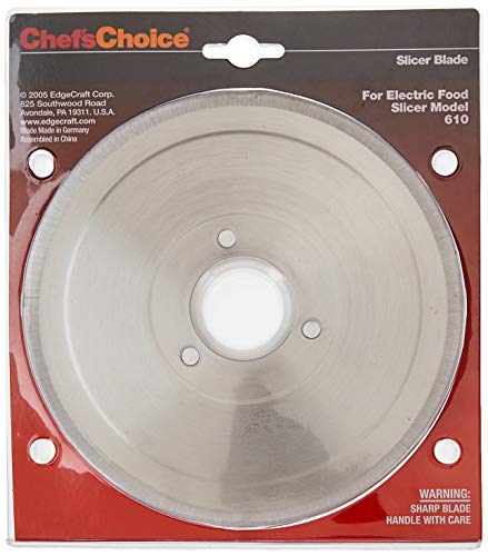 Chef'sChoice ChefsChoice S610012 Multi-Purpose Non-Serrated Blade for Models 607, 607E, 609, 609E, 610, 6102, 615, 615A Food Slicer, 7-inch, 