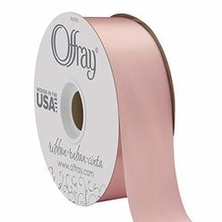 Berwick Offray 1.5" Wide Double Face Satin Ribbon, Pink Blush Pink, 50 Yds