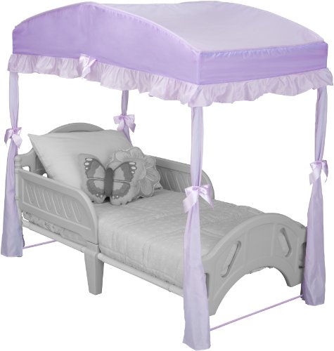 Delta Children Girls Canopy for Toddler Bed, Purple