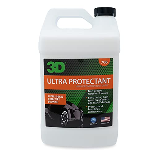 3D Ultra Protectant Tire Shine - Long Lasting, High Shine Tire Spray - Excellent Protectant for Rubber & Vinyl 1 Gallon