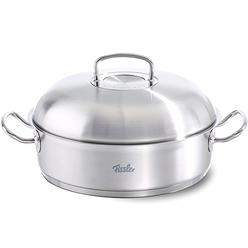 Fissler original-profi collection Stainless Steel Roaster (11-in, 5 Quart) High Domed Metal-Lid, round covered, Induction, silve