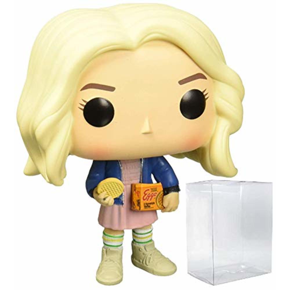 Funko Pop! TV: Stranger Things Eleven In Wig with Eggos Chase Variant Vinyl Figure (Bundled with Pop BOX PROTECTOR CASE)