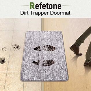 Refetone REFETONE Indoor Doormat, Front Back Door Rug Durable Rubber  Backing Non Slip Door Mat Super Absorbent Resist Dirt Entrance Rug I