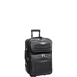 Traveler's Choice Unisex-Adult Amsterdam Softside 2-Tone Fabric Expandable Rolling Upright, Travel Suitcase Luggage with Wheels,
