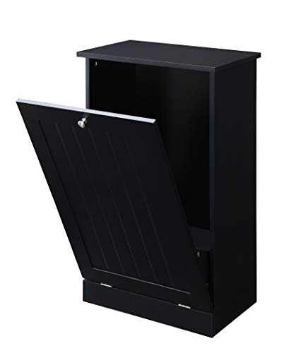 Northwood Calliger Tilt Out Free Standing Kitchen Trash or Recycling Cabinet (Black)