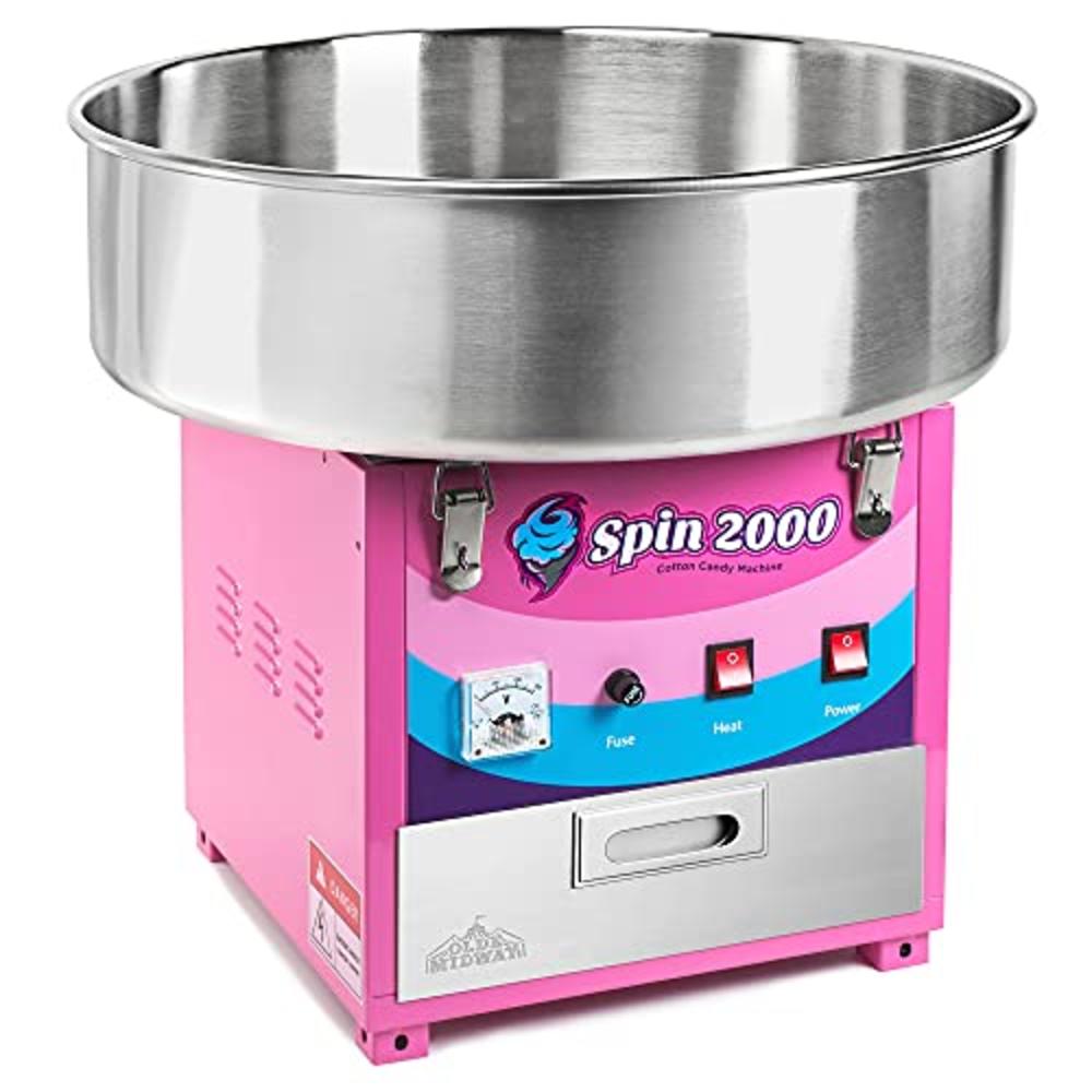 Olde Midway Commercial Quality Cotton Candy Machine and Electric Candy Floss Maker - SPIN 2000