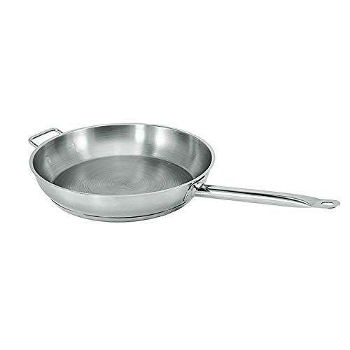 Update International 8" Induction Ready Natural Finish Stainless Steel Fry Pan
