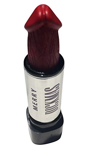Grown Folk Party Merry Dickmas Phallic Lipstick, Funny Stocking Stuffers, Naughty Gag Gifts for Women, White Elephant Gifts Under 10, Dirty Adult