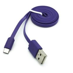 Selna Premium Purple 3ft Flat USB Cable Charging Cord Data Sync Wire for Boost Mobile Kyocera Jitterbug Touch - Boost Mobile LG Mach -