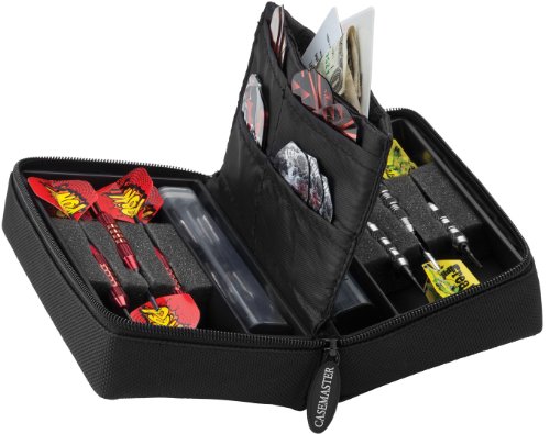 Casemaster by GLD Pr Casemaster Classic Nylon Dart Carrying Case for Steel and Soft Tip Darts, Holds 6 Darts Numerous Other Accessories via Generous 