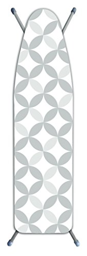 Laundry Solutions by Westex Geo Circle Tonal Deluxe Triple Layer Extra-Thick Ironing Board Cover and Pad, 15" x 54", IB0306