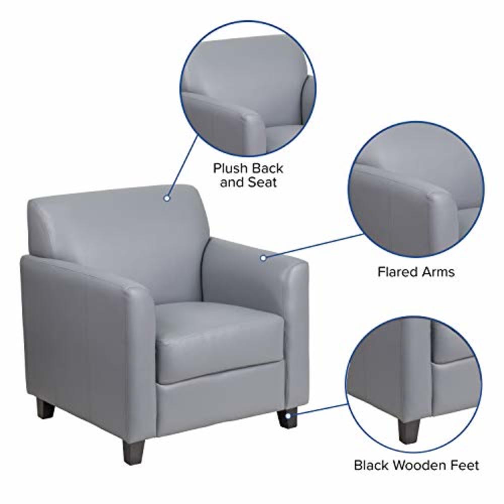 Flash Furniture HERCULES Diplomat Series Gray LeatherSoft Chair