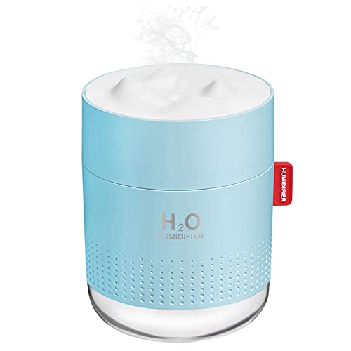 MOVTIP Portable Mini Humidifier, 500ml Small Cool Mist Humidifier, USB Personal Desktop Humidifier for Baby Bedroom Travel Office Home,