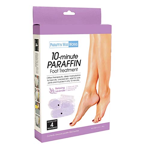 Paraffin Wax Works 10-Minute Paraffin Foot Treatment, Spa and Home Treatment Booties, Relaxing Lavender, One-Pair