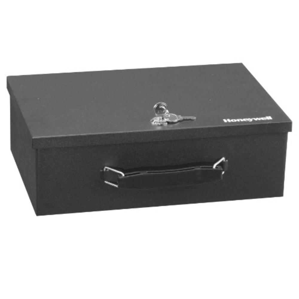 Honeywell Safes & Door Locks - 6104 Fire Resistant Steel Security Safe Box with Key Lock, 0.17-Cubic Feet, Black