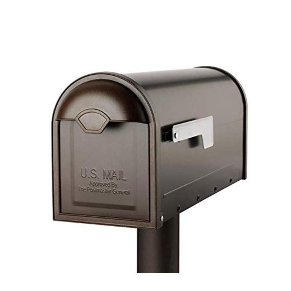 Architectural Mailboxes 8830RZ-10 Winston Post Mount Mailbox, Rubbed Bronze