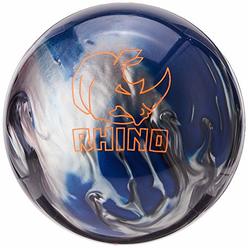 Brunswick Rhino Bowling Ball, Black/Blue/Silver, 15 lb