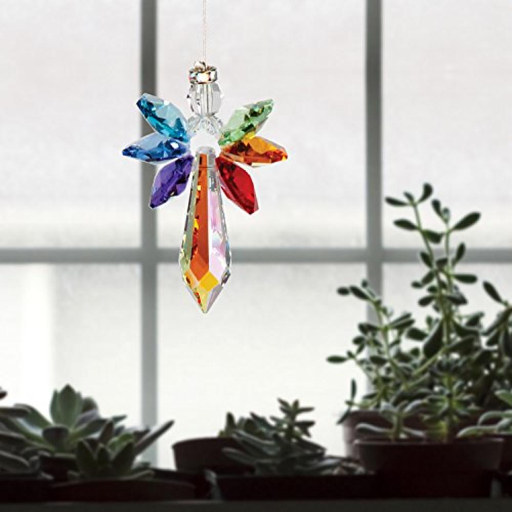 Woodstock Chimes CGCHL Rainbow Makers Suncatchers Crystal Guardian Angel, 2-Inches, Large, Chakra