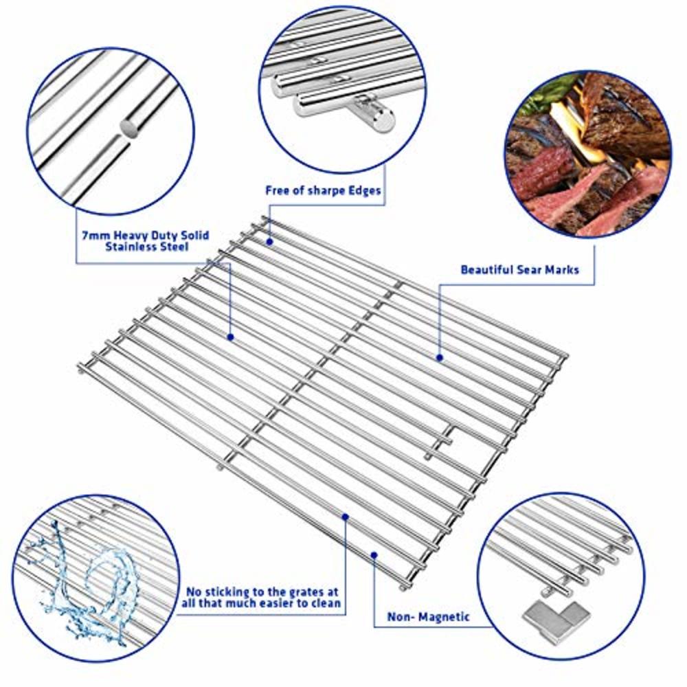 Uniflasy 17 Inches Cooking Grates for Home Depot Nexgrill 720-0830H 720-0830D, 720-0783E, 720-0783C Gas Grill Replacement Parts,