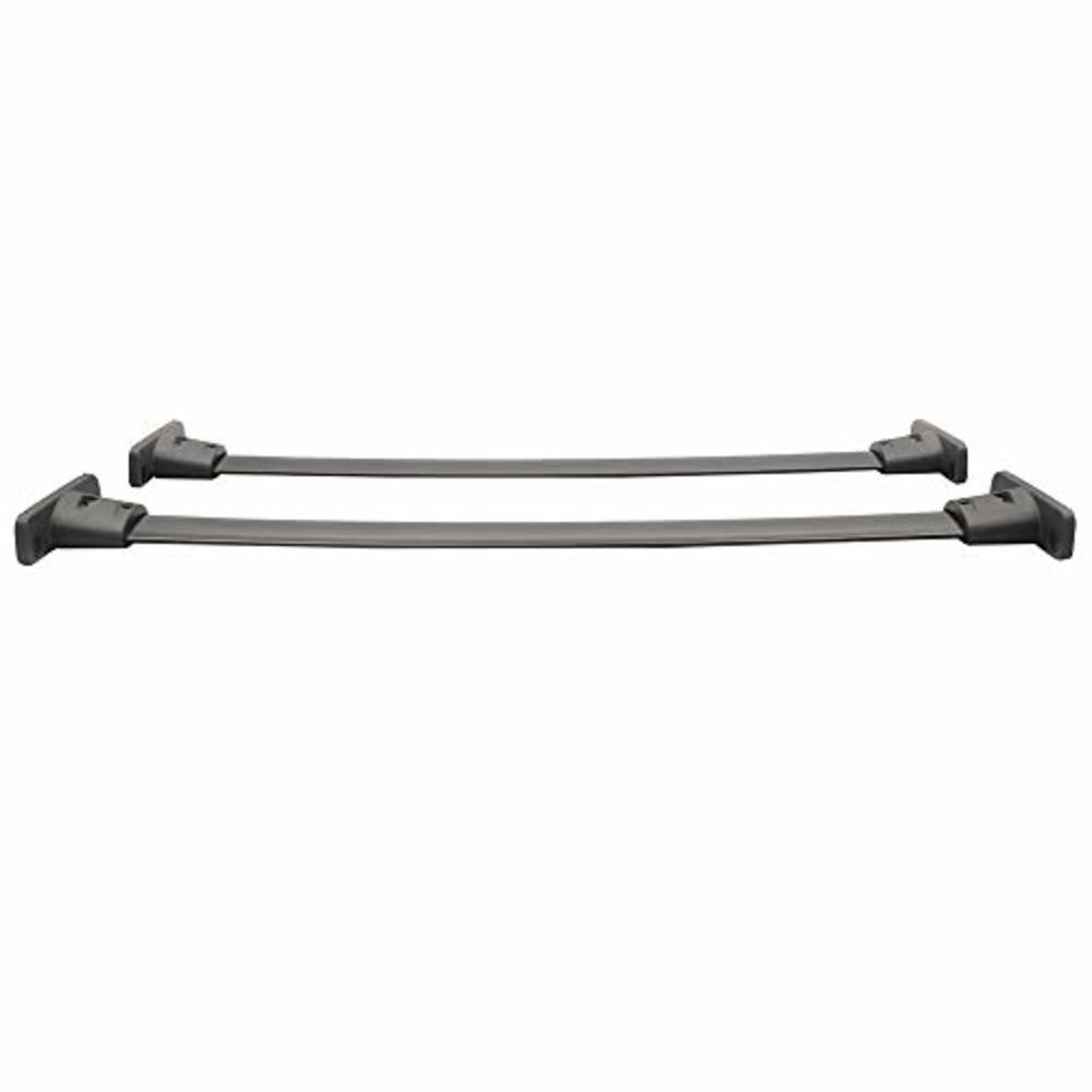 IKON MOTORSPORTS Cross Bars Compatible With 2005-2012 NISSAN PATHFINDER, Factory Style Aluminum Black Roof Top Bar Luggage Carrier by IKON MOTORS