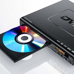 ELECTCOM P DVD Player, CD Players for Home, DVD Players for TV, HDMI and RCA Cable Included, Up-Convert to HD 1080p, Multi Region, Breakpoi
