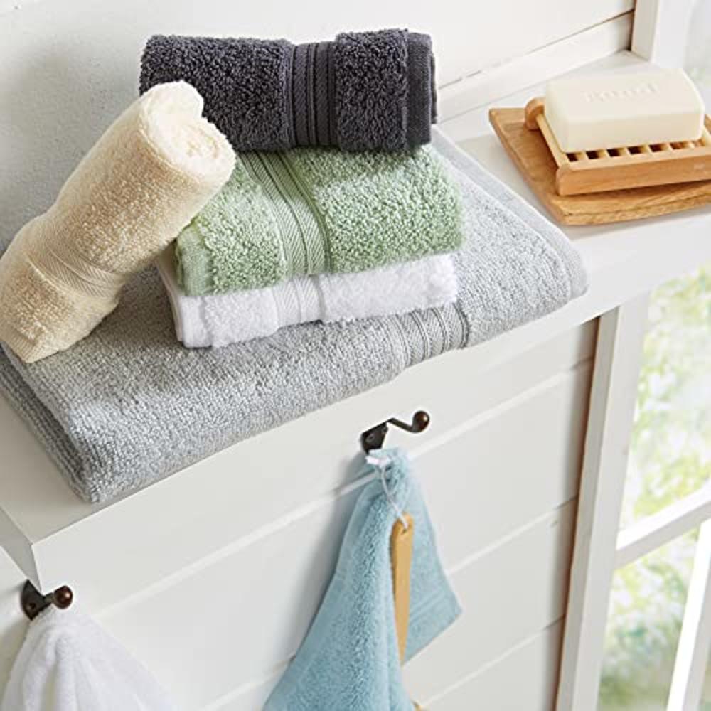 great bay home 4-Pack Bath Towel Set. 100% Cotton Bathroom Towels. Absorbent Quick-Dry Bath Towels for Home. Cooper Collection. (Bath Towels, I