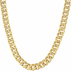 LIFETIME JEWELRY 6mm Cuban Link Chain Necklace 24k Gold Plated for Men and Women (6mm & 9.5mm) (22 inches, 6mm, Gold)