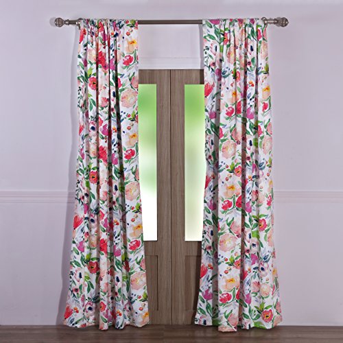 Barefoot Bungalow Blossom Curtain Panel Pair, Multicolor