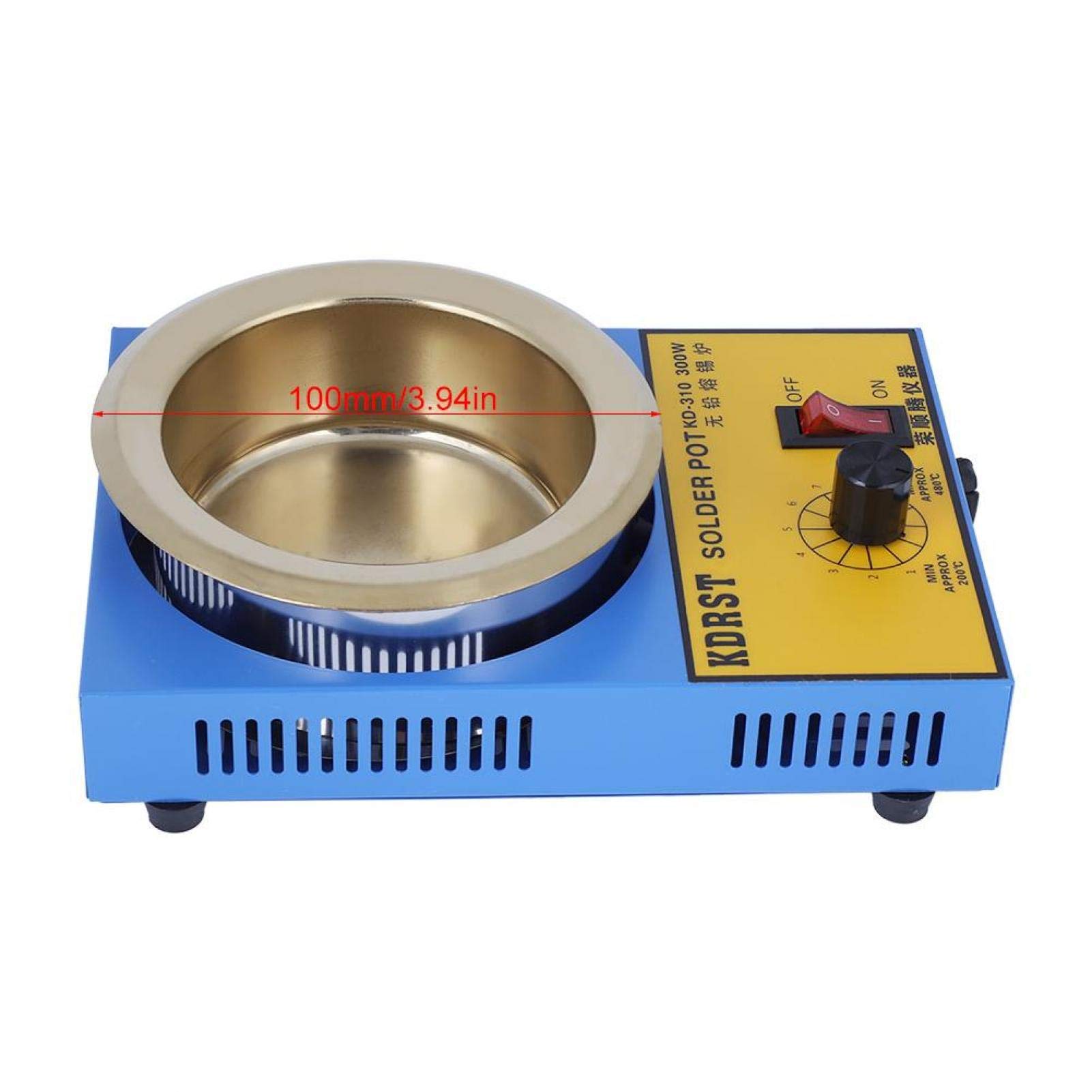 cUYT Soldering Desoldering Bath, Solder Pot, Portable Electronic Wire Production for coil Pin Tin Plating Electronic (US standar