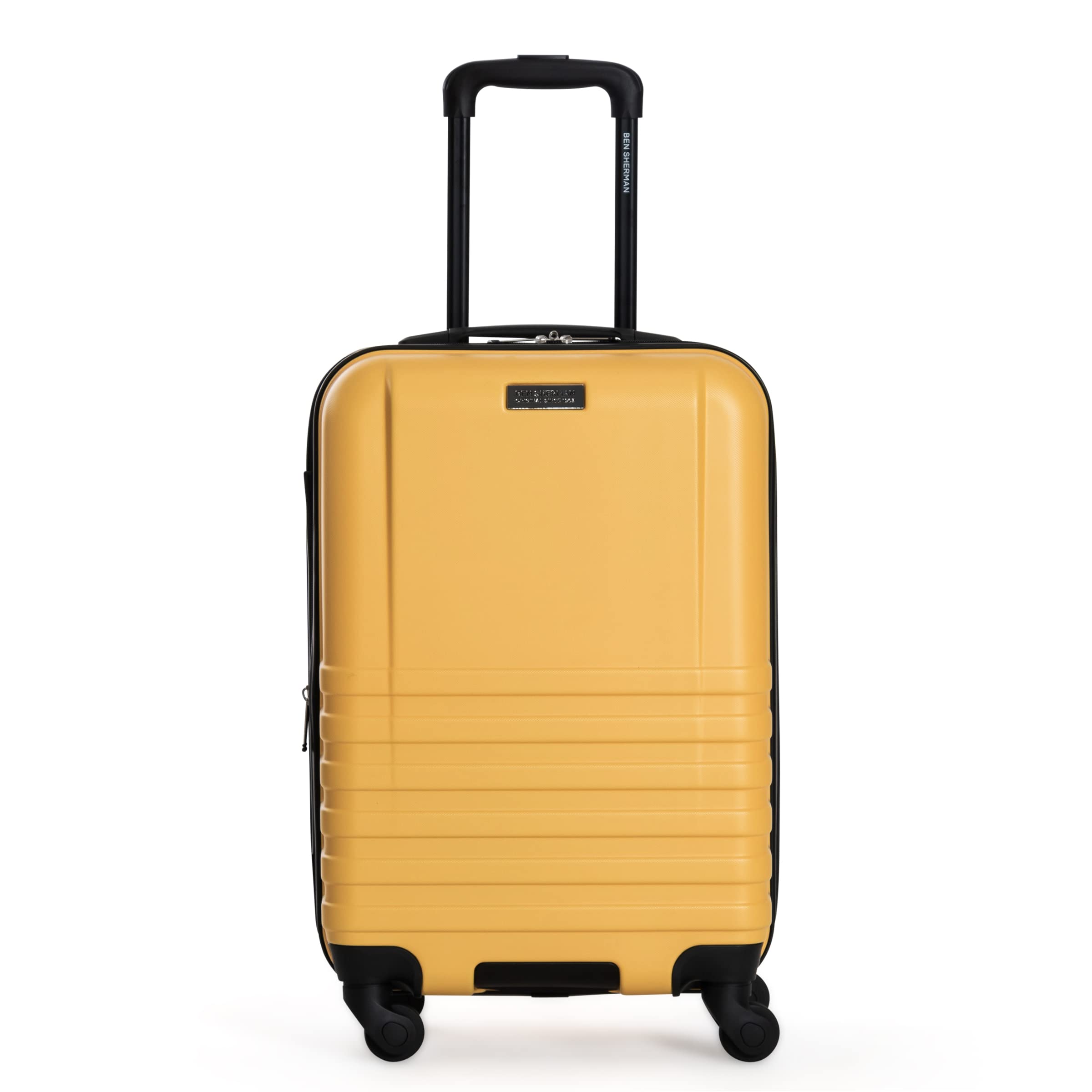 Ben Sherman Spinner Travel Upright Luggage, Mustard, 4-Wheel 20