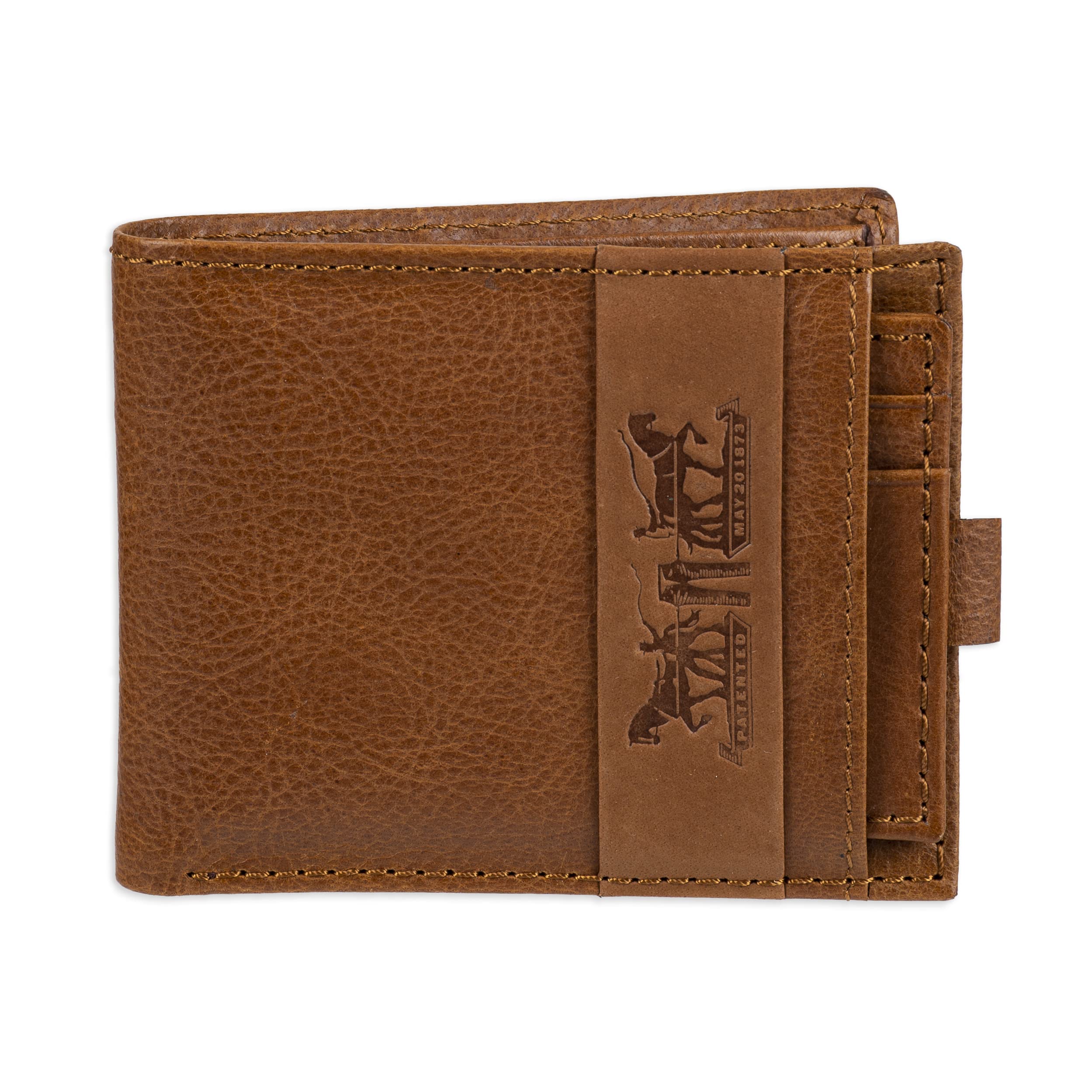 Levi's Levis Mens RFID Slimfold with Removable card case Wallet, TAN, One Size