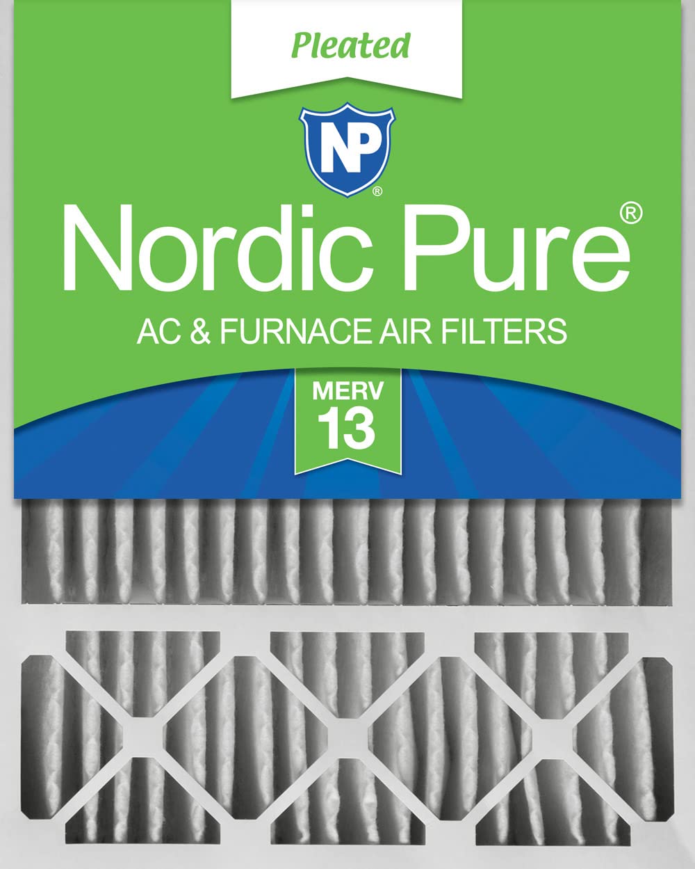 Nordic Pure 20X25X5 Merv 13 Pleated Honeywell Replacement Ac Furnace Air Filter 1 Pack