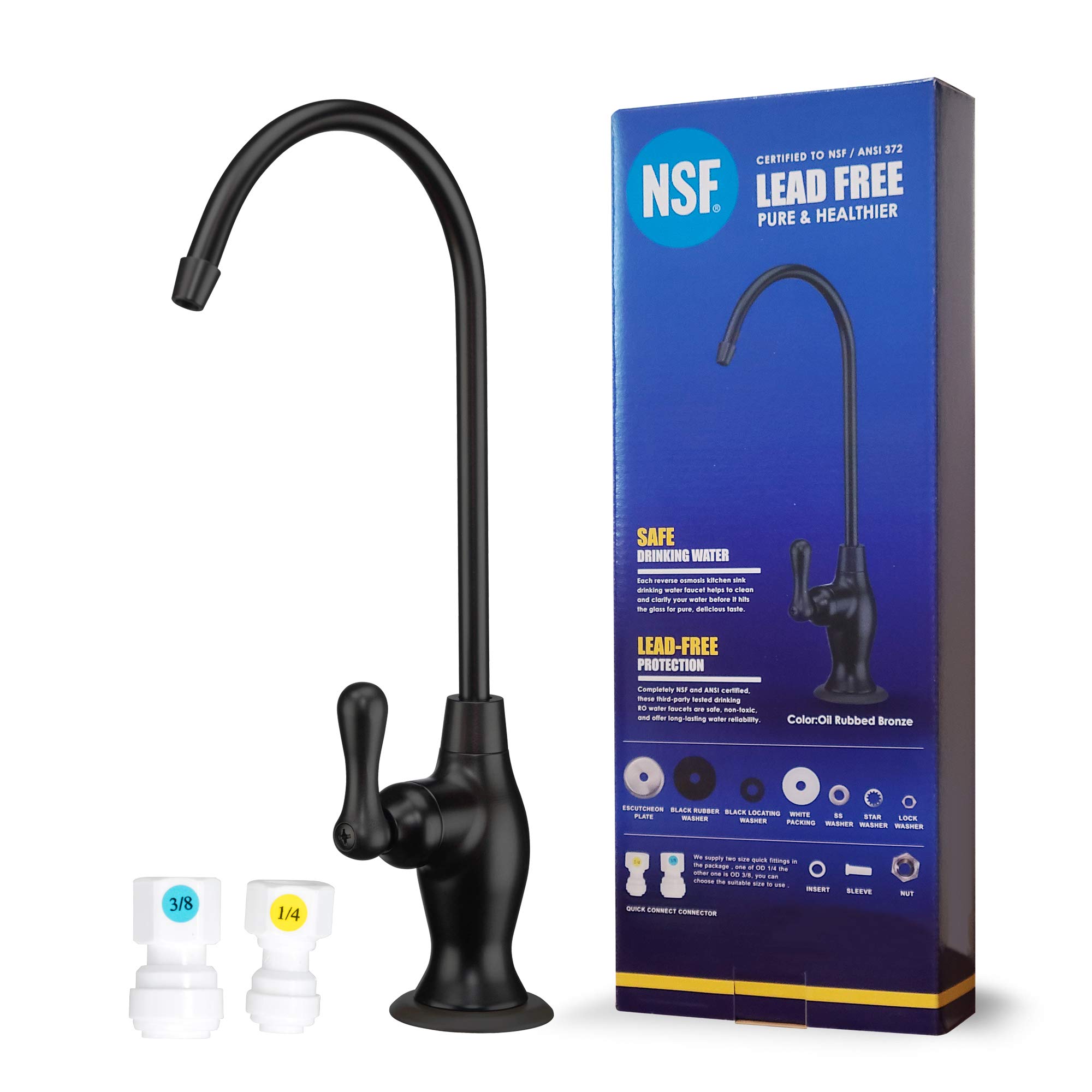 Water Filter Tec Nsf Certification Water Filtration Reverse Osmosis Faucet (Oil Rubbed Bronze) Lead-Free Advanced Ro Tap For Drinking, Kitchen Si