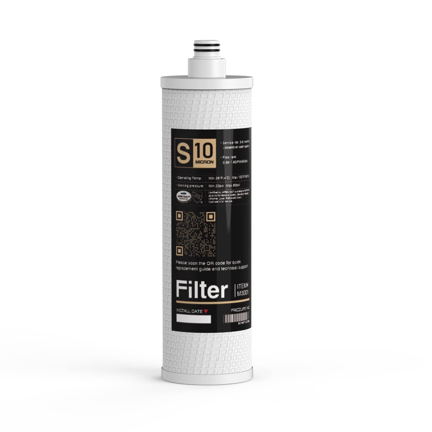 Frizzlife Updated M3001 Replacement Filter Cartridge (S) - Sediment Filter Cartridge - 1St Stage For Sk99, Sp99, Sk99 New, And S