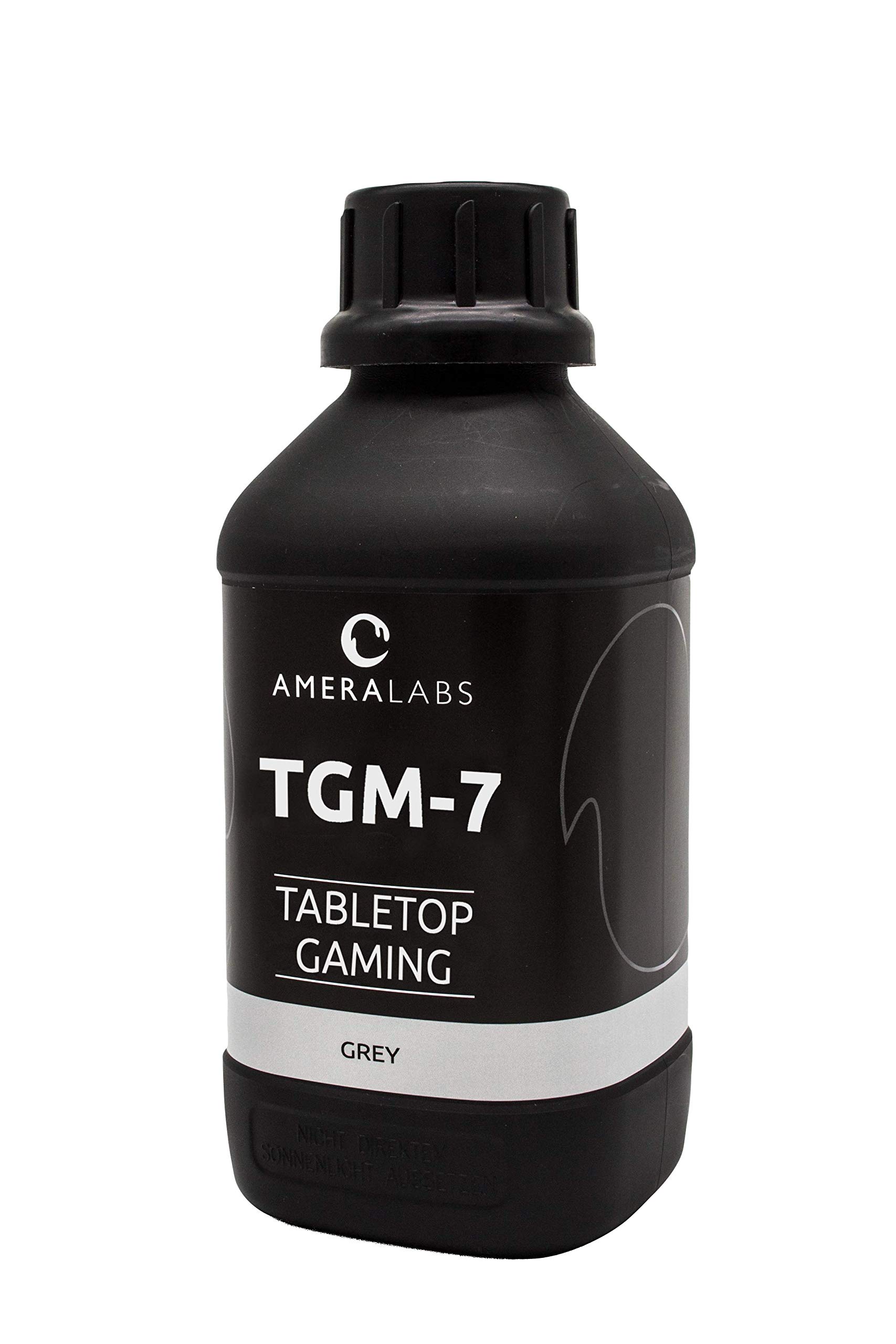 AmeraLabs Tgm-7 Resin Designed For Tabletop Miniatures - Tough, High Resolution, Grey, Low Odor, Fast Curing On Lcd Msla Uv 3D Printers, 1