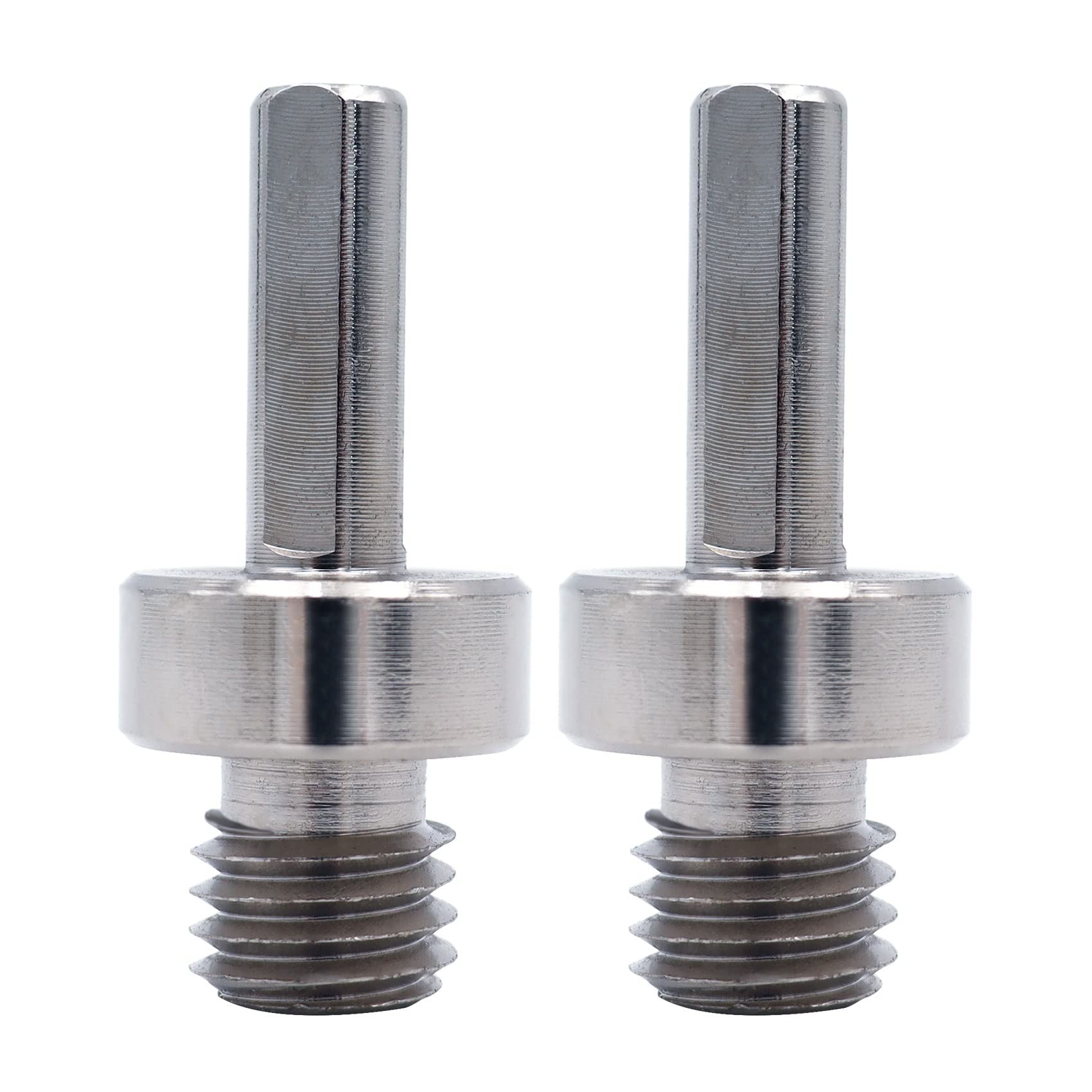 Highdril Adapter For Core Drill Bit, 2Pcs 58-11 Thread To 38 Triangle Shank,Diamond Hole Saw Drill Sanding Attachment Arbor Shaf