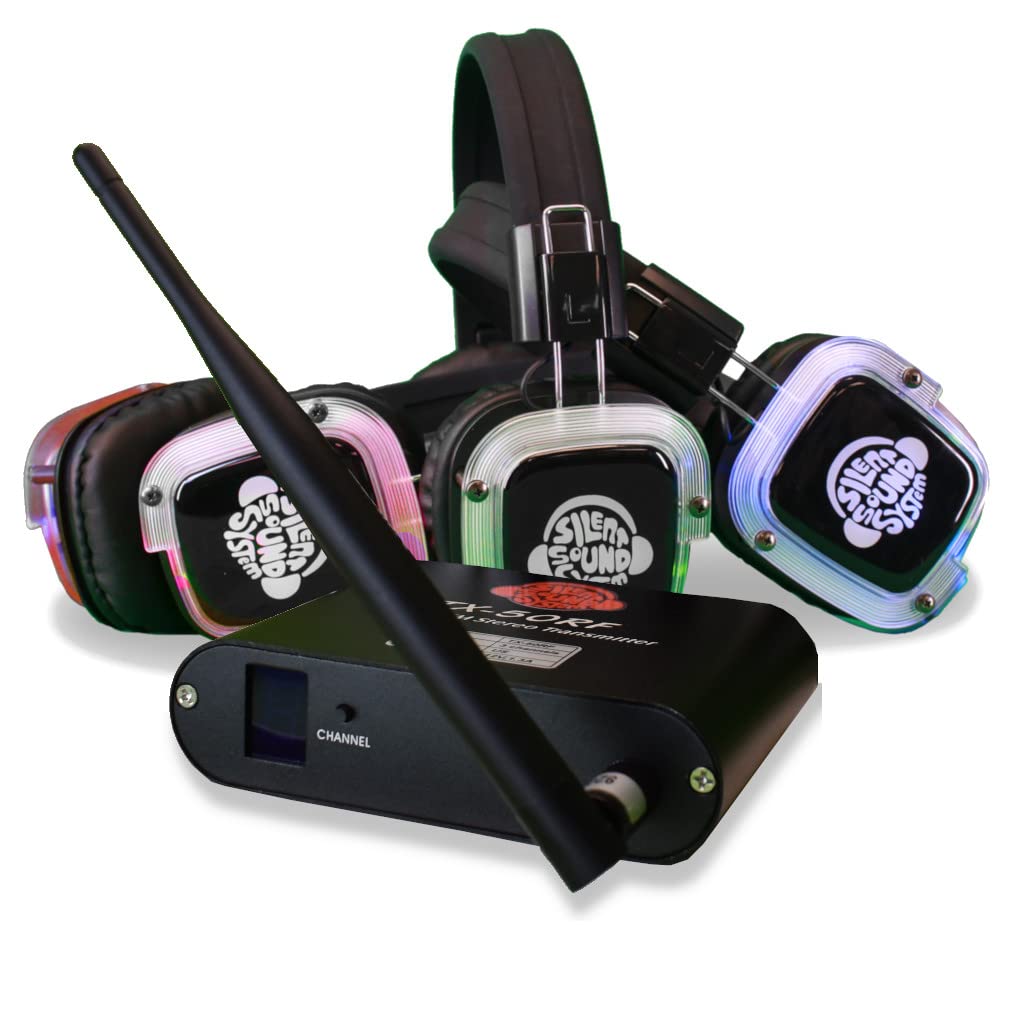 Silent Sound System 50 Pack Silent Sound System Silent Disco Headphone Package (1 Transmitter)