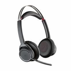 Poly (Plantronics +  Plantronics - Voyager Focus Uc (Poly) - Bluetooth Dual-Ear (Stereo) Headset with Boom Mic -USB-A Active Noise canceling -connect