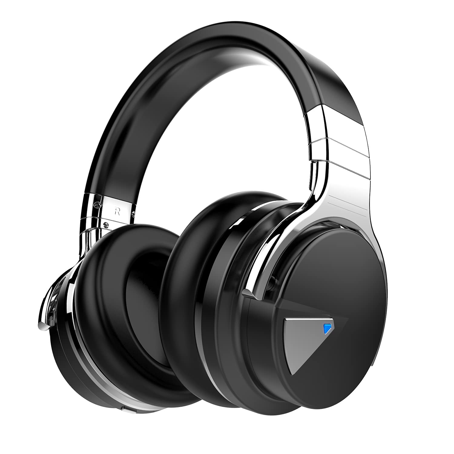 qisebin e7 active noise cancelling headphones, wireless over ear bluetooth headphones with microphone, deep bass wireless hea