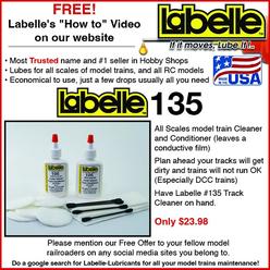 Labelle Lubricants Incredible Track cleaner for Slot car Track, cleans track ,leaves a conductive film,For all Scales Brands of Slot cars, 