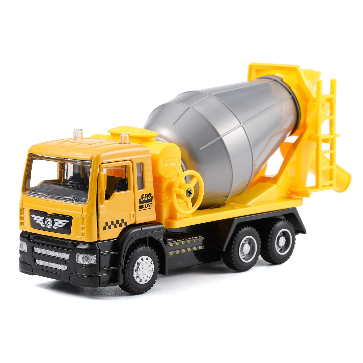 haomsj concrete Truck Toys cars Metal construction cement Mixer Toy Trucks wiht Light and Sound for Boys Age3,4,5,6 (1Pc) (Mixer