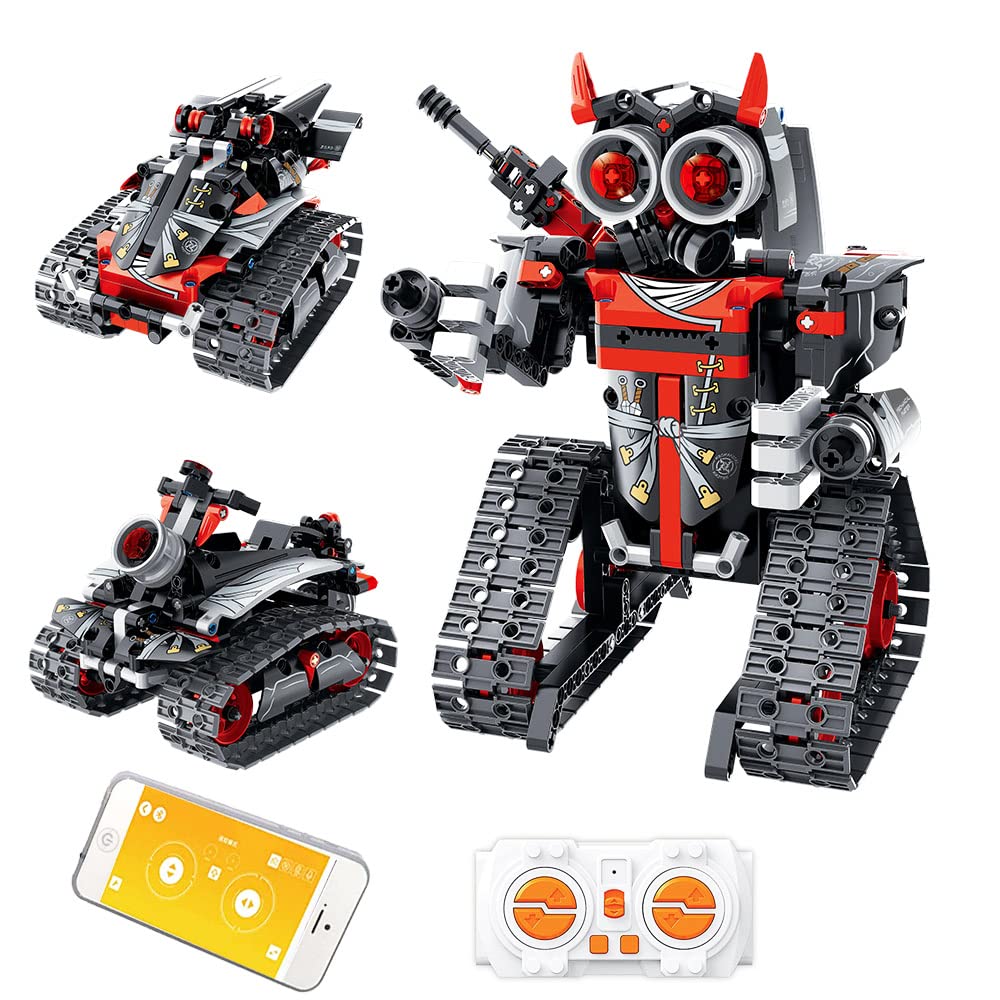 Raywer Rc Robot STEM Projects (419 pcs ) for Kids Ages 6-12, Remote APP controlled Robot, coding gear Robot Tank Rc car Building